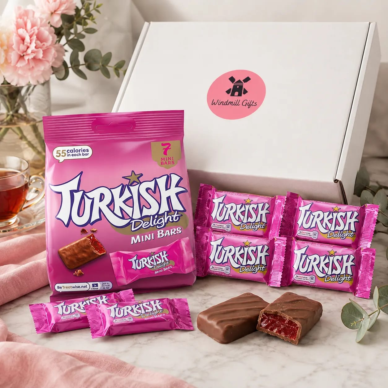 The Turkish Delight Letterbox gift from Windmill Gifts of Lytham.